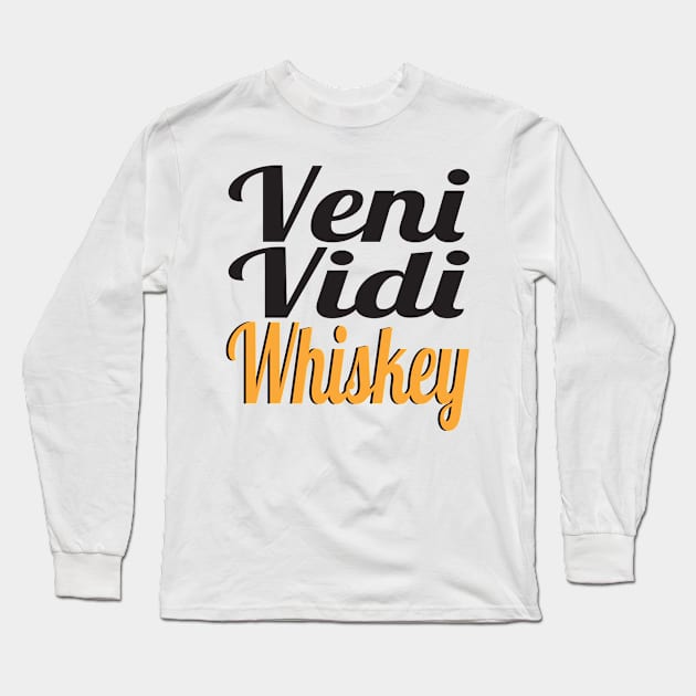 Whiskey Whisky Alcohol Malt gift Long Sleeve T-Shirt by Jackys Design Room